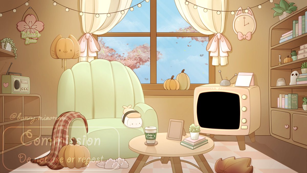 bunnymizorine's tweet photo. Background bundle for @wasabaedayo
A cosy little woomm~~🕯️✨
Which season is your favourite? I can only say hohoho~
☁️
☁️
☁️
☁️
#vgen #vgencomm #twitch #twitchscreen #chattingbackground #background #cosy #roomdesign #artmoots https://t.co/Cnkm7Humjk