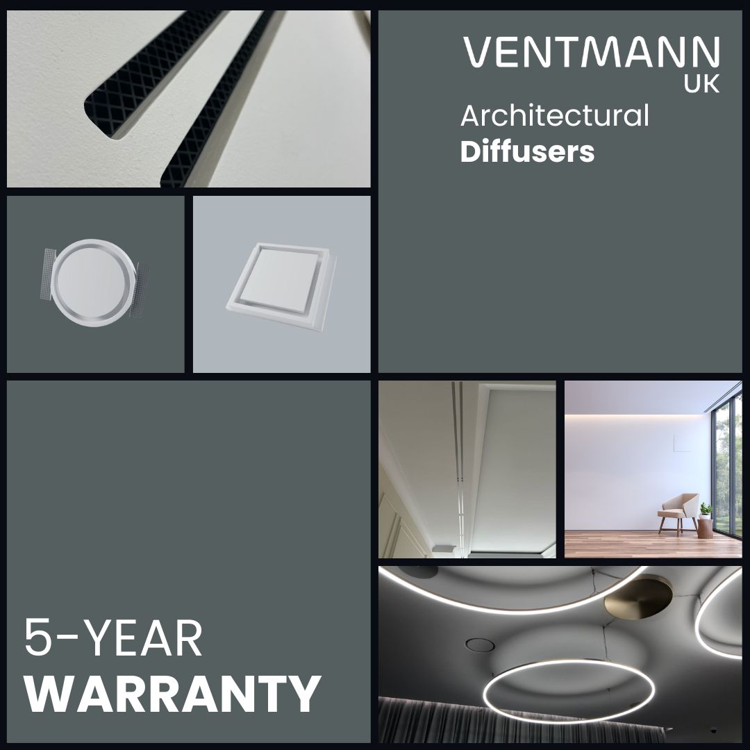 At #Ventmann UK, we redefine air distribution.
Our Architectural Diffusers blend seamlessly into walls &amp; ceilings — design meets performance.
• Seamless gypsum finish
• Whisper-quiet airflow
• 5-year warranty
• Extra 5% off until month-end!

🔗 ventmann.co.uk