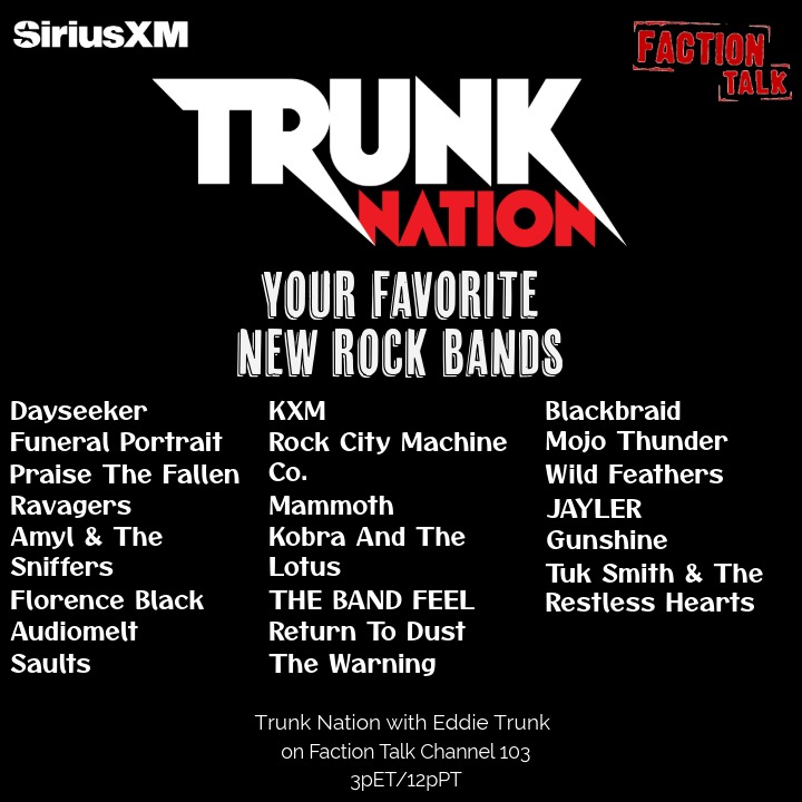 Trunk Nation on SXM Faction Talk Channel 103 tweet media