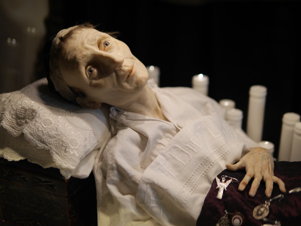 The little wax patient in the glass case  in my statue of Santa Medicina, the patron saint of medicine, in the <a href="/sciencemuseum/">Science Museum</a> London