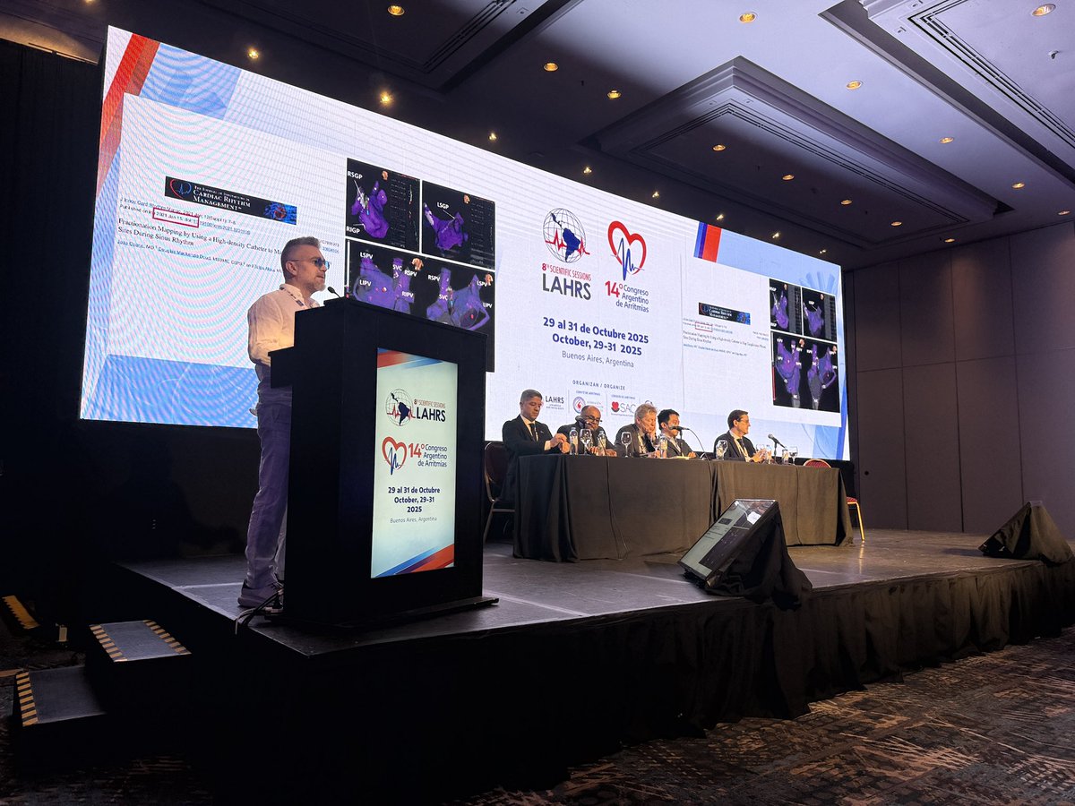 LAHRSonline1's tweet photo. Comenzamos el Congreso #LAHRS2025
Sesión How to: Cardioneuroablacion 
Dres. Pachon @TheRhythmDoc @MDTolgaAksu @jczerpa @hhuang123 @EHRAPresident @TomasDatino https://t.co/cJ8qqYBSqv
