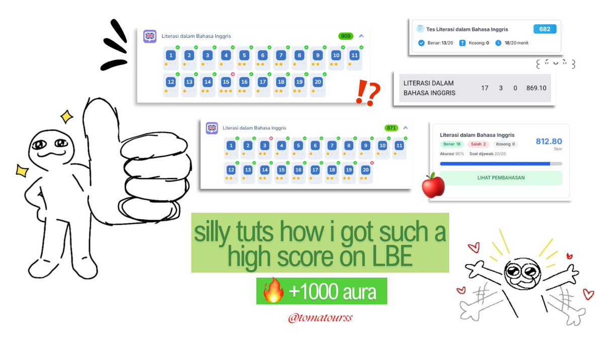 tomatourss's tweet image. silly tuts how i got such a high score on lbe | tanpa les &amp;amp; bimble 🦦

🧵 thread by @tomatourss