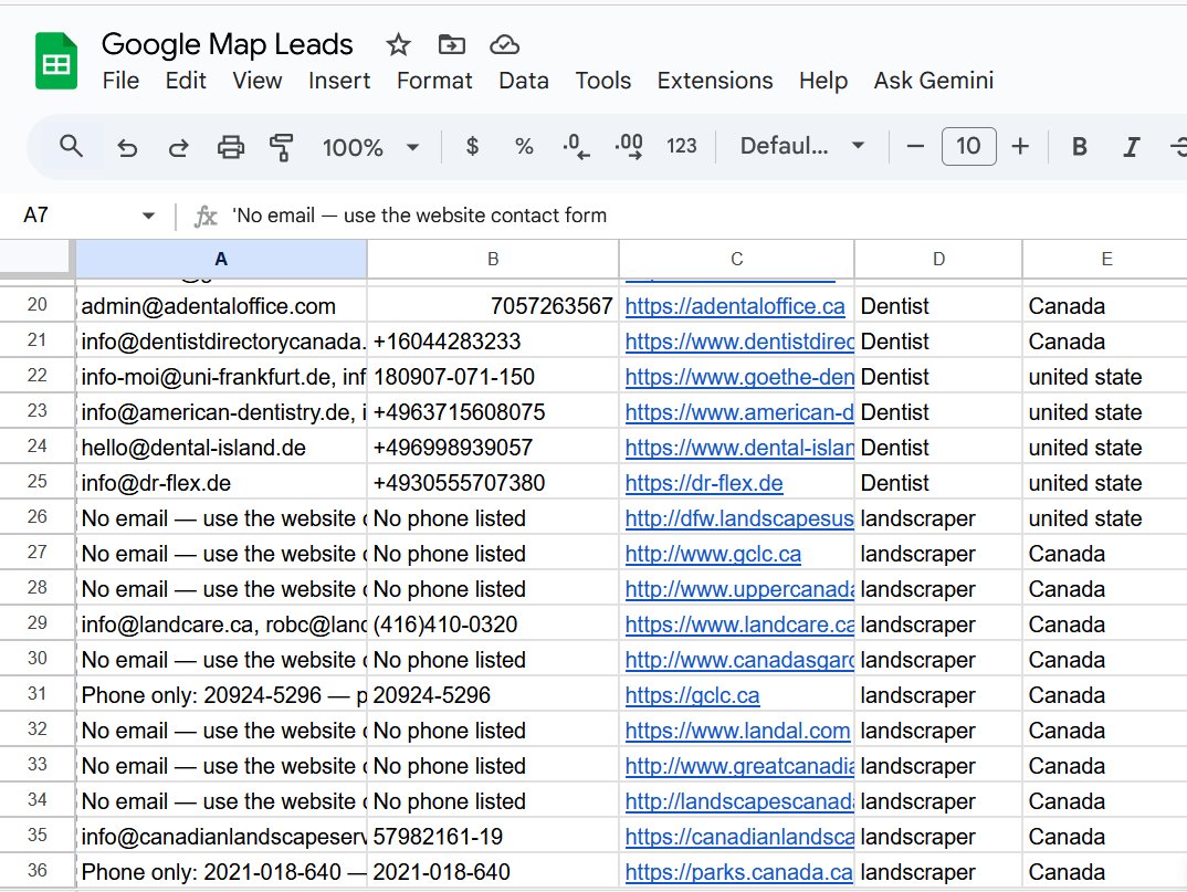 Asoft001's tweet image. I built a Google Maps Scraper with n8n that fetches business data &amp;amp; emails directly into Google Sheets, no API keys, no code.
Perfect for lead gen, outreach, or local business prospecting.
🔁 RT  
❤️ Like
💬 Comment “MAPS” &amp;amp; I’ll share the workflow in your dm