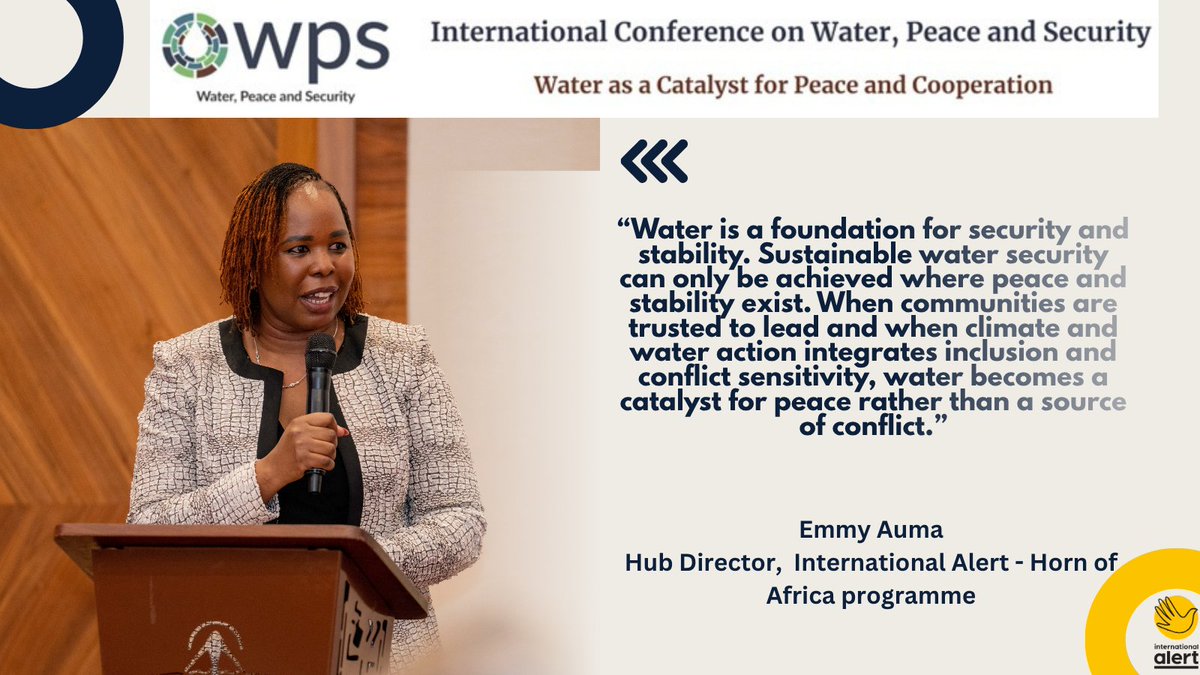 IntAlertHoA's tweet image. Achieving sustainable #watersecurity requires trust, inclusion, and peace. bit.ly/3JtwFxN

International Conference on #WaterPeaceSecurity 2025