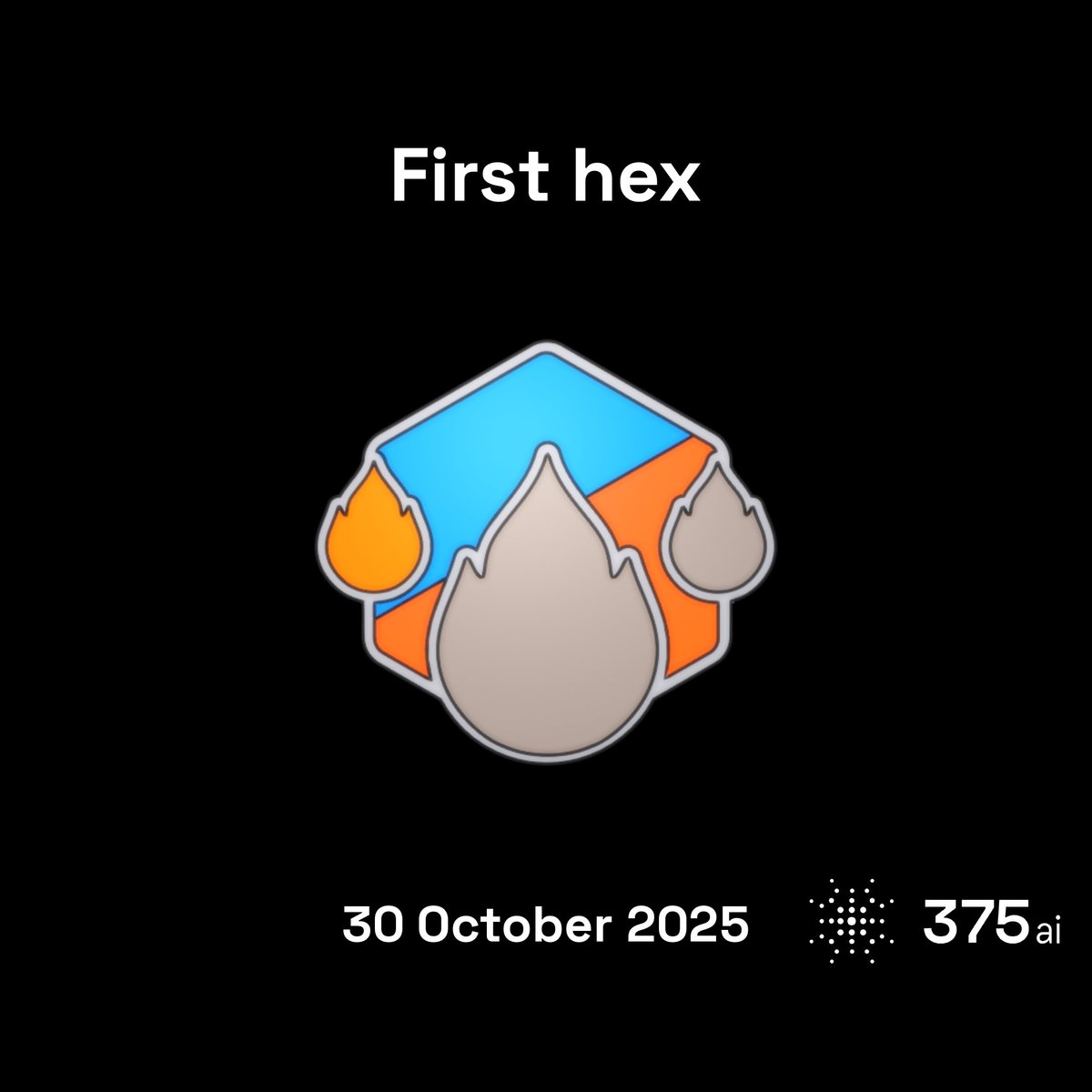 CaptainSaint76's tweet image. MAINNET mode:
I’ve just covered my first hex on #375go! #discovergo
