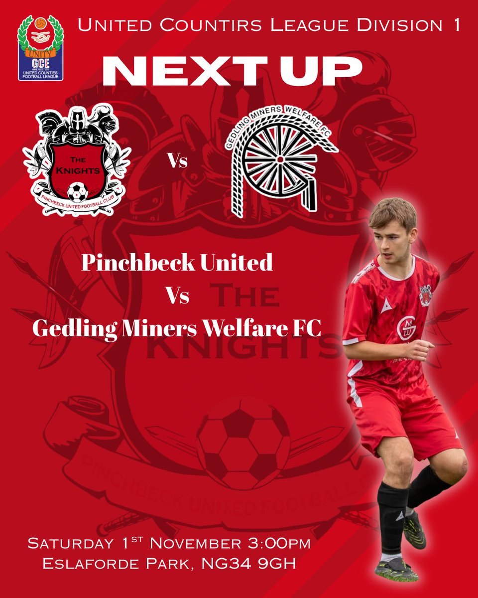 PinchbeckUnited's tweet image. Next up for the Knights

We face @GedlingMWFC at home in the UCL Div 1 on Saturday afternoon. Up the Knights!

Pictures from @lincssnapper 

💷
Adults - £6 
Concessions - £4 
Ages 11-16 - £2 
Matchday Programme - £3