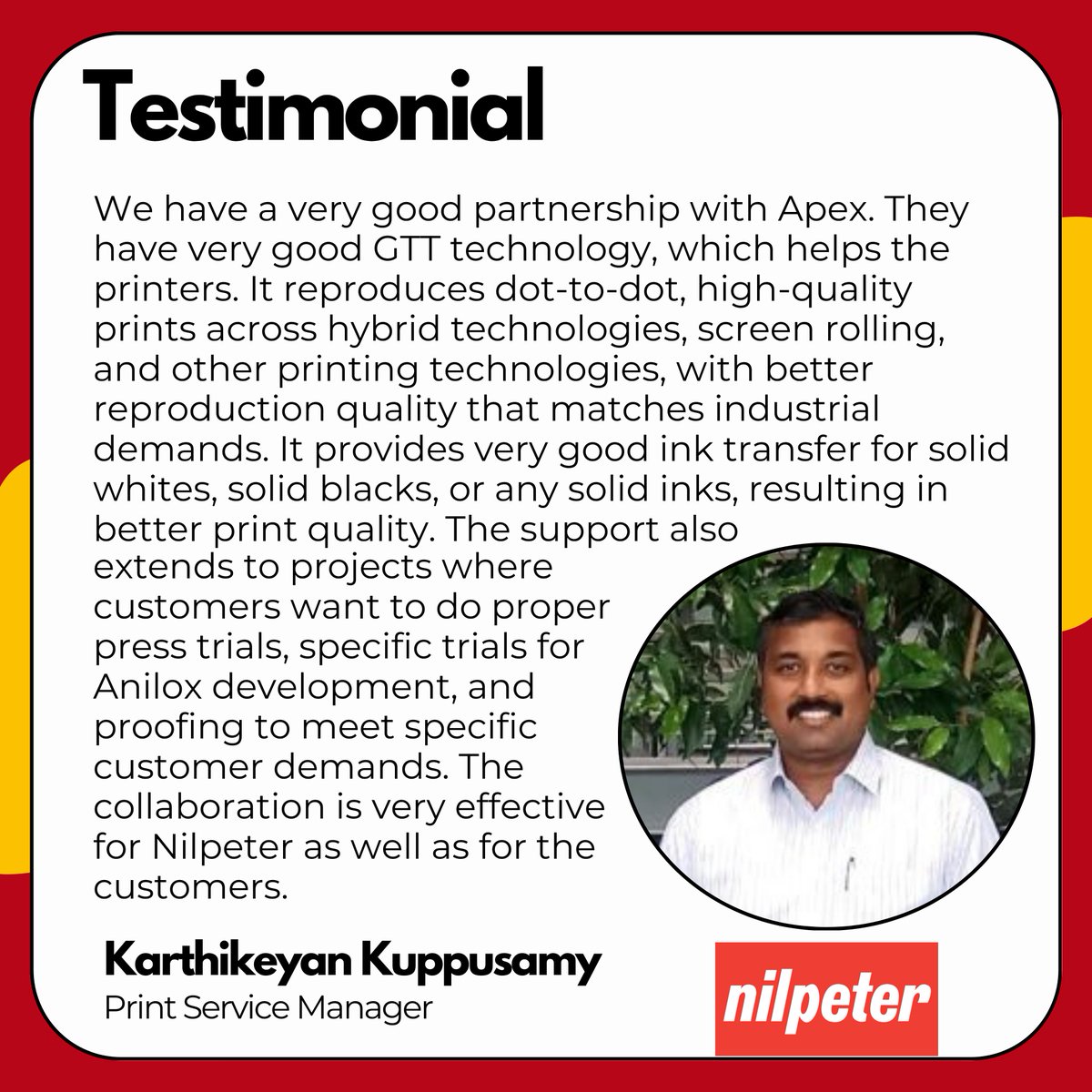 🎯 OEM Partnership in Action 🎯

Nilpeter’s success is built on precision, innovation, and trusted partnerships — and we’re honored to be one of them.