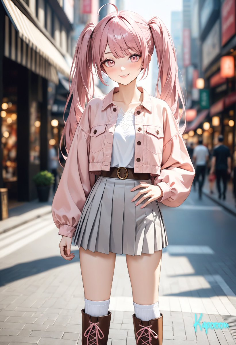 KapooonAIillust's tweet image. 「おっは～～～🌸
　この衣装での2番手は、わたしよ❣
　10月も、みんなありがとね～」
　　　　　 　by 藤倉 桜花

桜花『Kapooon、お姉さん方のこの衣装にかなり手こずってるようね』

#AIイラスト #AIillustrations
#StableDiffusionXL
⏰6:30