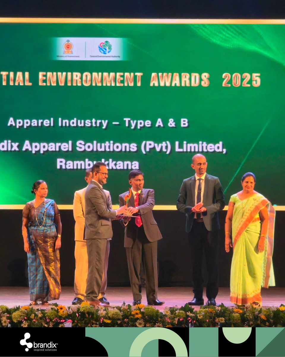 BrandixLanka's tweet image. For the second year in a row, our facility in Rambukkana has been recognized at the #PresidentialEnvironmentAwards 2025! Congratulations to all winning organizations &amp;amp; our team for their dedication &amp;amp; collective effort that made this possible. #Brandix #InspiredSolutions