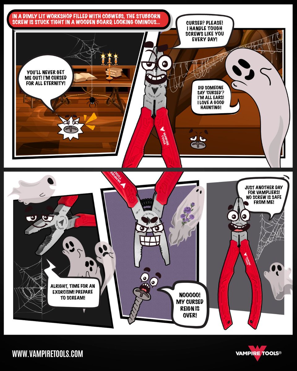 Vampire_Tools's tweet image. When screws get possessed, who you gonna call? Screwbusters! 👻Our srew extractor pliers are here to handle every haunted screw this Halloween!

Shop now: vampiretools.com

#DIYHalloween #HandyTools #ScaryRepairs #handtools #pliers #aviationindustry #electronics