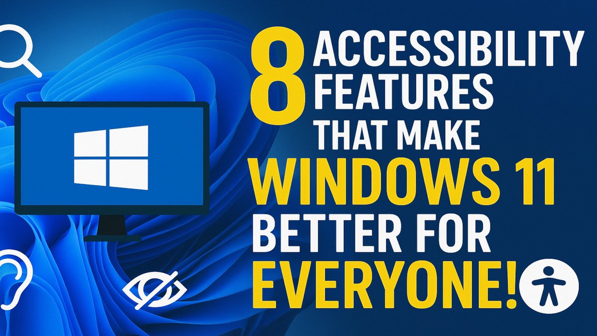 BrettInTech's tweet image. 8 Accessibility Features that make Windows 11 Better for Everyone! (2025)
Watch Here: youtu.be/rPCU_0628-4
