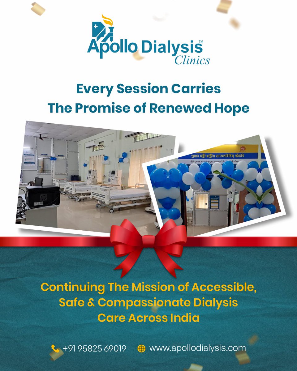 ApolloDialysis's tweet photo. Proud to announce the inauguration of our 65th Apollo Dialysis Clinic in Assam and 176th in India at CHC Jonai, graced by Shri Bhubon Pegu, MLA – Jonai.

Bringing safe, accessible &amp; compassionate dialysis care closer to you. 

For Dialysis Slot Booking: 9582569019 https://t.co/DLMiupcqNg