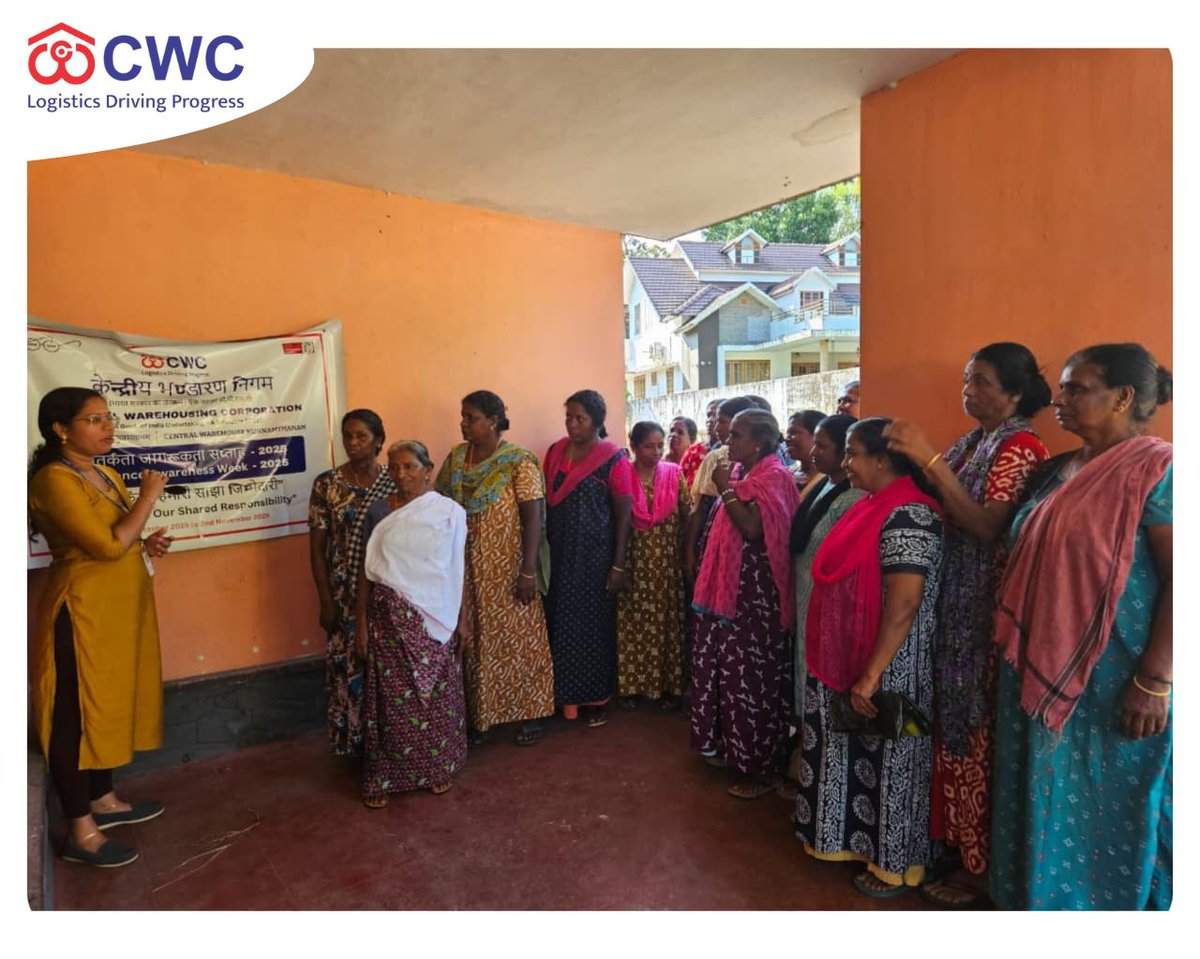 cwc_rokochi's tweet photo. CW Kunnamthanam organized "Grama Awareness Sabha" as part of Vigilance Awareness Week 2025 -  attended by MGNREGA workers and SHG members under Kunnamthanam Grama Panchayath.
@cwc_warehouse
#CWC #VigilanceAwarnessWeek #DFPD https://t.co/L5Yh1Rjv9r