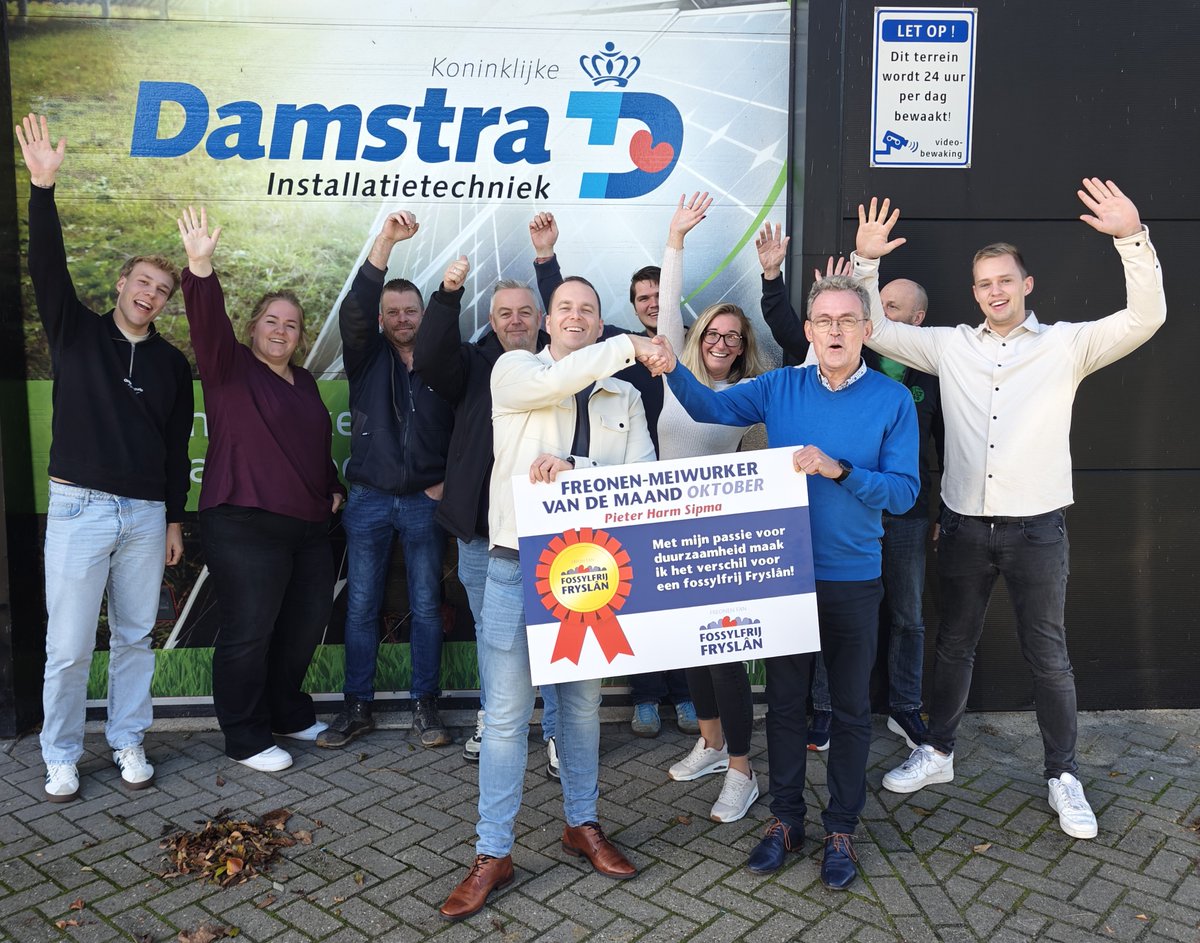 Freonen-medewerker van de maand oktober: Pieter Harm Sipma (<a href="/DamstraDriezum/">Koninklijke Damstra Installatiegroep</a>)

fossylfrij.frl/freonen-medewe…