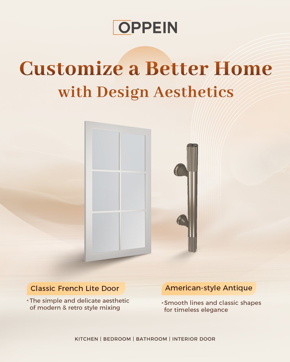 oppeinofficial's tweet image. FILOLI series features smooth PVC-finished panels in soft creamy white and vibrant Manhattan blue.
Discover the design, featuring classic hollow-cut elements accented by sleek gunmetal zinc alloy handles that blend retro and contemporary charm.

 #AmericanStyle #BespokeFurniture