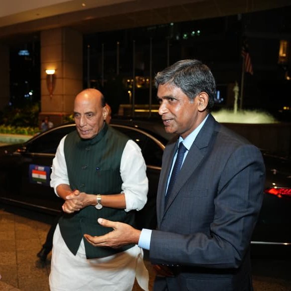Raksha Mantri Shri <a href="/rajnathsingh/">Rajnath Singh</a> landed at Subang Airbase, Malaysia for a two-day visit to Kuala Lumpur to attend the 12th ASEAN Defence Ministers’ Meeting - Plus (ADMM-Plus) on 01 Nov 2025. He was received by High Commissioner of India to Malaysia Shri B.N. Reddy. 

During the