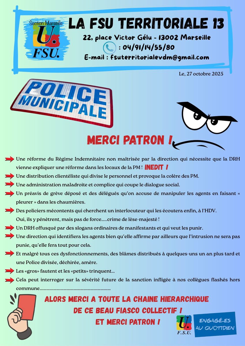 Puisqu’ils vous disent que tout va très bien (madame la Marquise) à la <a href="/PMMarseille/">Police Municipale de Marseille</a>… 👮‍♂️ 👮‍♀️ 

Un commentaire cher <a href="/yann_ohanessian/">Yannick Ohanessian</a> ou cher <a href="/BenoitPayan/">Benoît Payan</a> ?