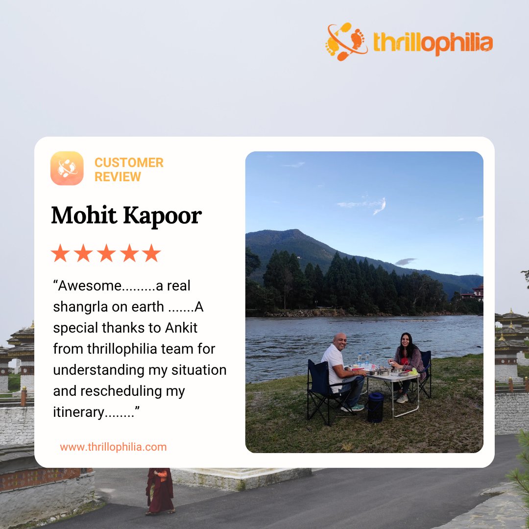 Bhutan truly feels like a real-life Shangri-La!🇧🇹✨

Serene mountains, peaceful monasteries, and moments that stay forever.💫

Check out these #ThrillophiliaReviews and plan your next escape with Thrillophilia!🌿

#BhutanTrip #BhutanTravel #ExploreBhutan