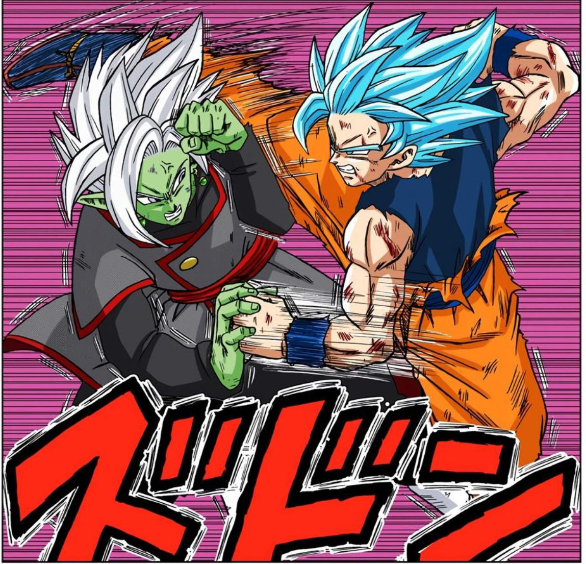 GalacticMj's tweet image. Fused Zamas, who has SSGSS Black fusing with Zamas, was significantly stronger than SSB Vegeta.

The reason Goku could match FUSED Zamas was because of perfected/Complete SSB.

The difference in power comes from the significant jump in power Ki control does for God Ki users