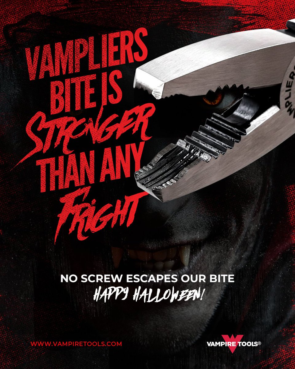 Vampire_Tools's tweet image. No tricks, just a powerful bite! Have a fang-tastic and creative Halloween! 🎃🦇

#halloween2025 #vampiretools #pliers #shears #madeinjapan #USACanada