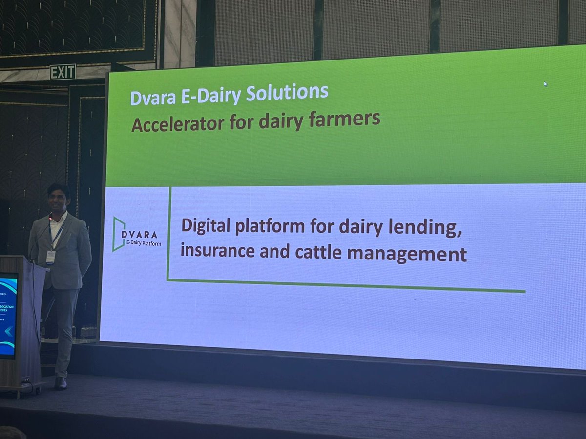 <a href="/BathwalMayank/">Mayank Bathwal</a> <a href="/SidExpress/">Siddharth Choudhary</a> <a href="/preraksethi/">Prerak Sethi</a> <a href="/ONDC_Official/">ONDC India</a> <a href="/amit_sethi/">Amit Sethi</a> Session started by Balaji Lakshmanan, Co-Founder &amp; CEO, Dvara E Dairy
Solutions Pvt Ltd on Digital platform for dairy lending, insurance and cattle management