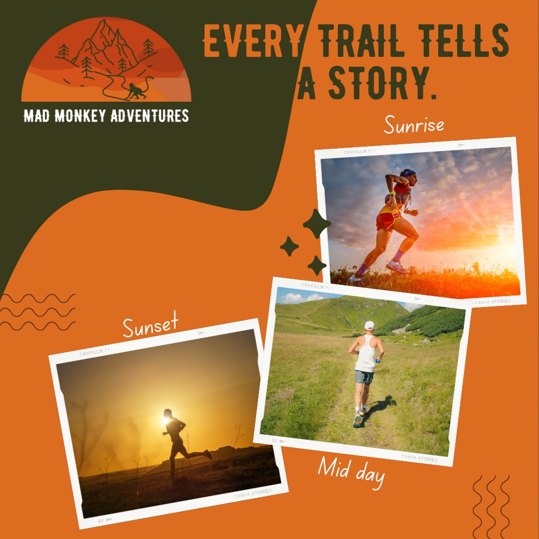 mmadventures14's tweet photo. Running on trails isn’t just fitness — it’s freedom. 🌿
Sunrise, mid-day, or sunset — when do you love to hit the trails? ⛰️#TrailRunningSA #MadMonkeyAdventures #RunWild #WhyWeRun https://t.co/cYR04dIewO