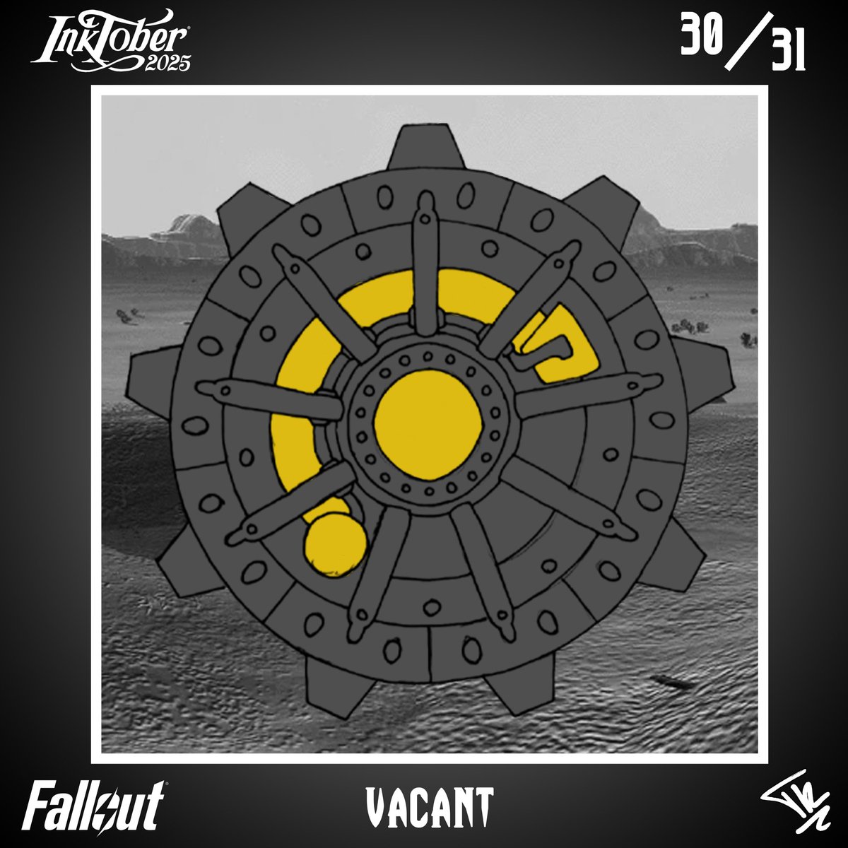 Inktober 2025 Day 30/31 “Vacant” - Vault (Fallout)