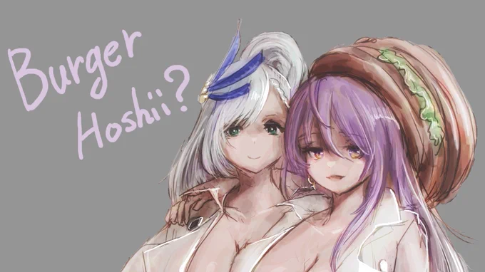 わ!ほぼ描きあがりなのに ムーナとレイネにはGTAの時の あのバーガー屋(?)の仮装させればよかった…! く…描きなお…ぬ…ぐぬぬ…っ このままいく… ↓こん時の…ってかこの絵雑すぎでしょw(1年後の私より)