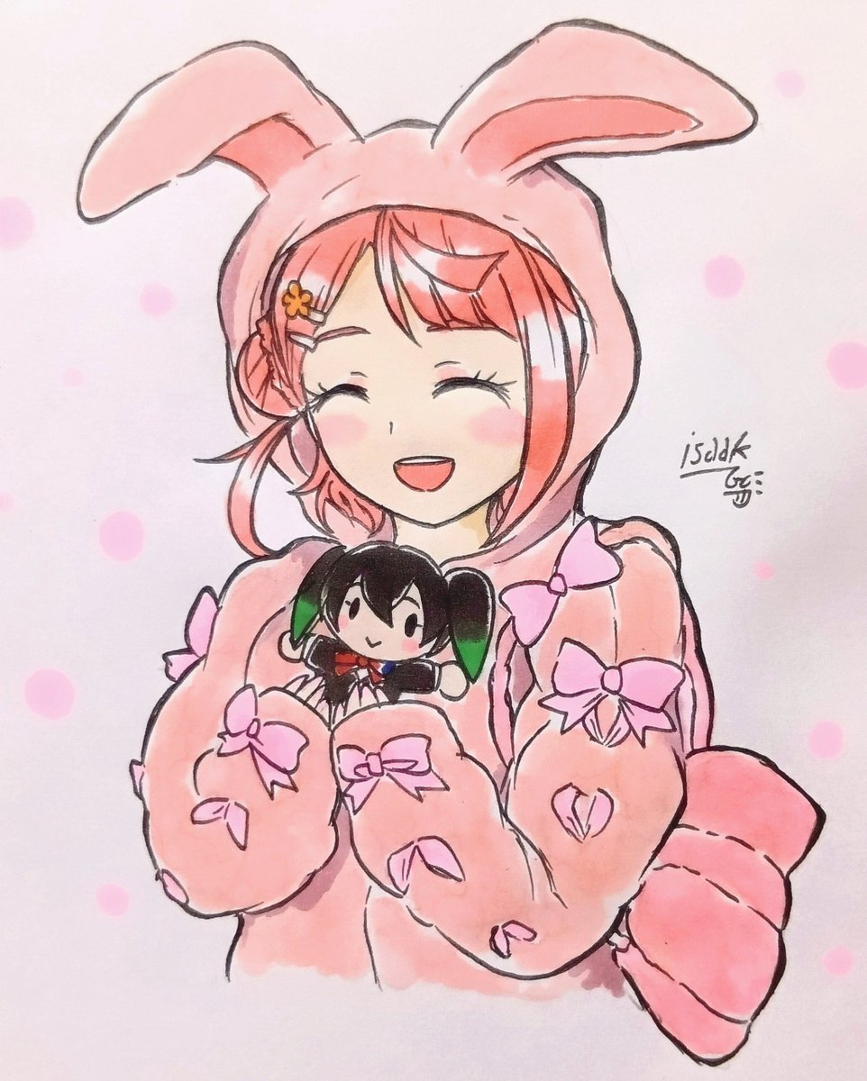 🎀息抜きらくがき虹ヶ咲🎀
🐇バニーパーカーあゆぴょん🐇

LoveLive! Days '25年12月号 23頁
『Nijigaku Style』よりインスパイア

久しぶりに歩夢を描いた。可愛く描くのは難しい…！
#虹ヶ咲 #上原歩夢