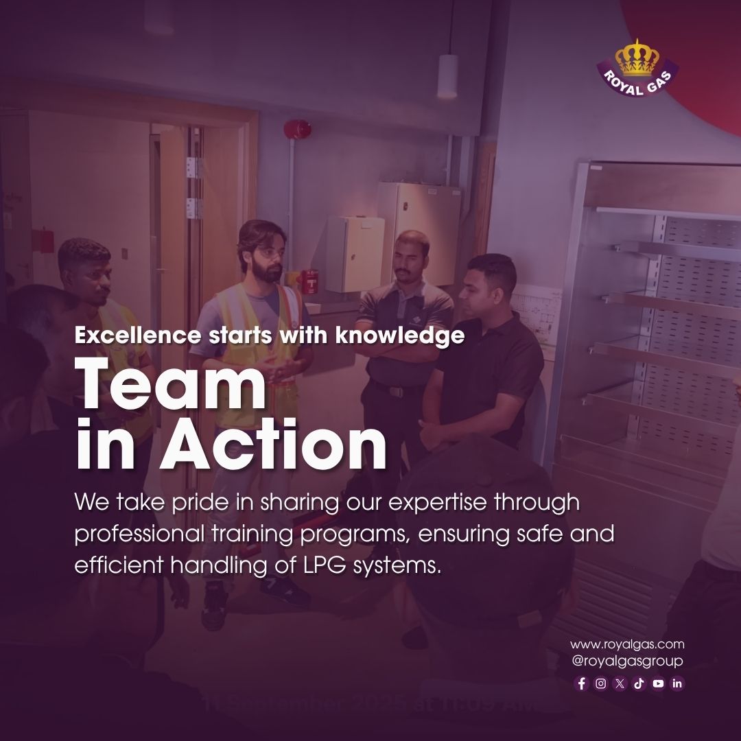 RoyalGasGroup's tweet photo. Excellence starts with knowledge.
During our site visits, our professionals ensure every gas system operates safely and efficiently, while guiding on best practices for safe usage and maintenance.

#RoyalGas #TeamInAction #SafetyFirst #Professionalism #GasExperts #LPGSafety #HSE https://t.co/q2EjPzo1q0