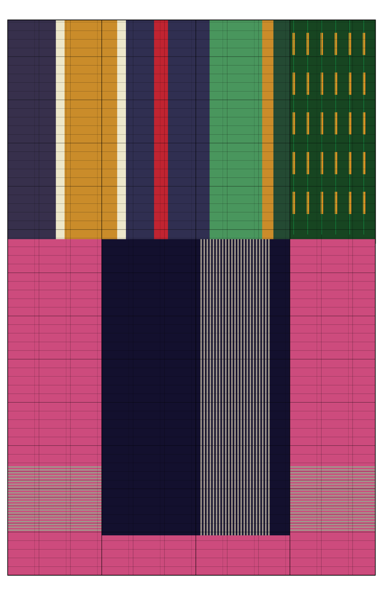 Aso-Oke pattern work + Swiss Grids