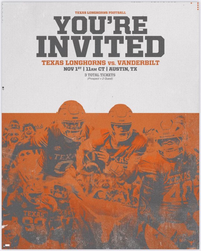 Blessed to be invited to the Texas Longhorns game this weekend! 🤘🏽
Thank you to the staff for the opportunity — can’t wait to experience the atmosphere in Austin. 
<a href="/justinwells2424/">Justin Wells</a> <a href="/rafemata/">Rafe Mata</a> <a href="/Doog_B23/">LaDaria “Doogie” Brown</a>  <a href="/TexasFootball/">Texas Football</a> 

#HookEm #Longhorns #RecruitVisit