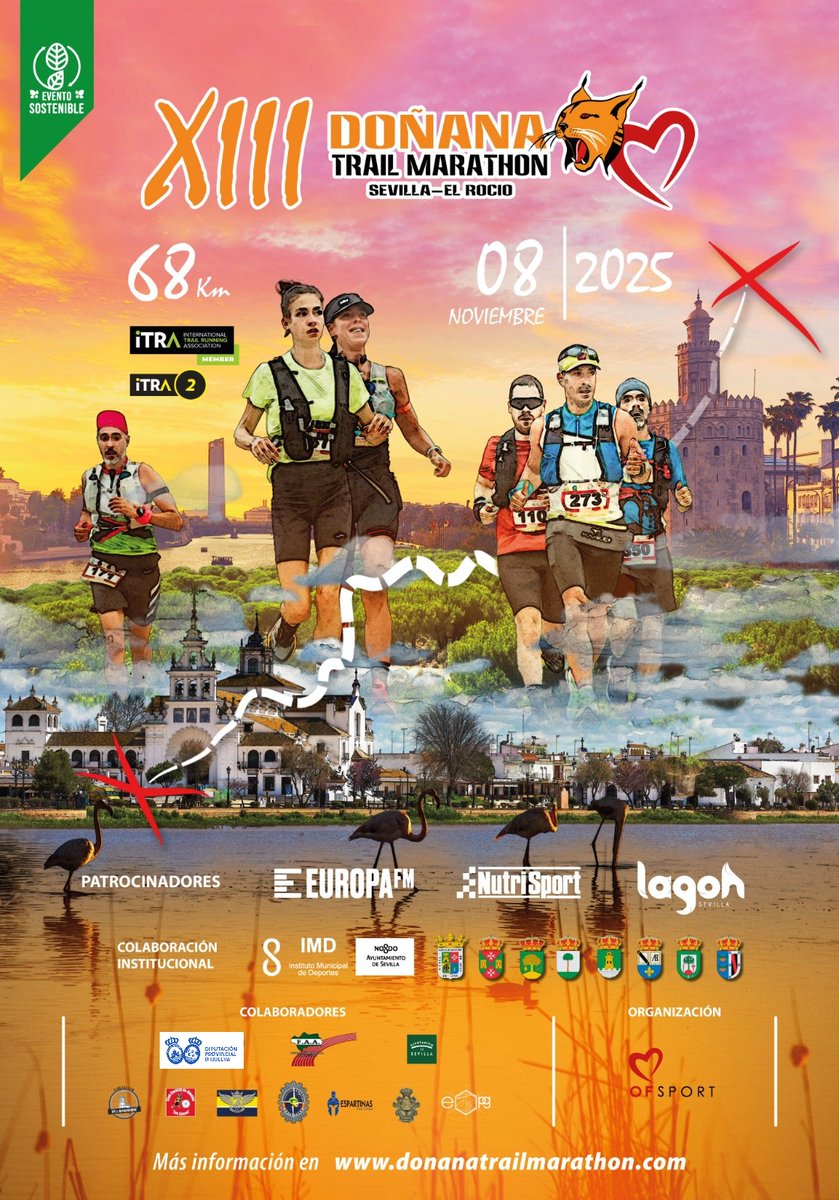 DipuHU's tweet image. 🦩⛪️🏃‍♀️🏃‍♂️ Presentación del XIII #Trail #Marathon que disputarán más de 600 corredores desde #Sevilla a #ElRocío, tras 68 km, y que aún tiene abierta inscripciones👉 acortar.link/9NkbOx