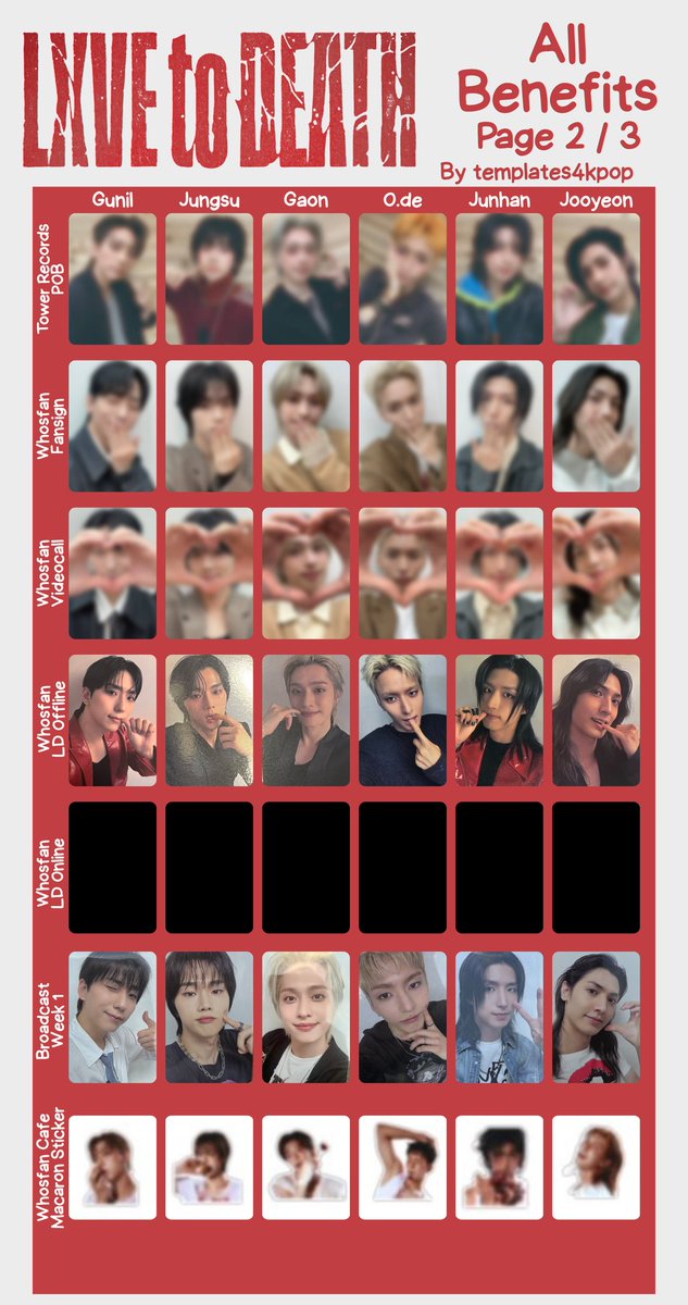 Xdinary Heroes Lxve to Death Album benefit pob Photocard pc