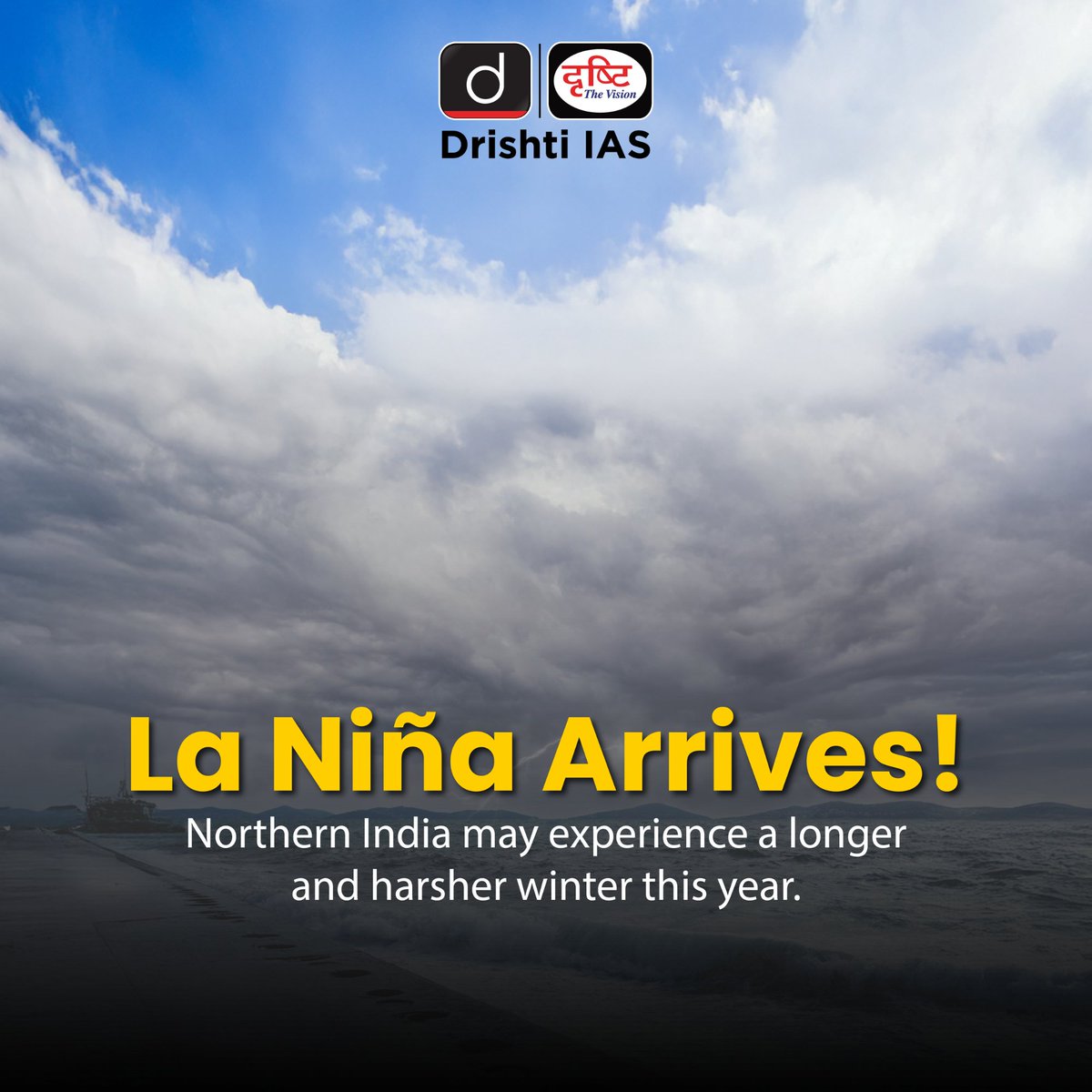 drishtiiaseng's tweet image. La Niña Returns and Winter Just Got Colder!

Colder winds, stronger currents, and a longer chill await Northern India this season. 
Global warming may try to heat things up, but La Niña is here to cool the stage.
.
#LaNina2025 #ClimatePatterns #WinterIsComing #WeatherUpdate…