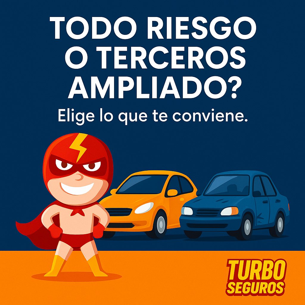 TURBOSEGUROS's tweet image. 🚗 ¿Todo Riesgo o Terceros Ampliado? ¿Qué te conviene?
👉 Si es nuevo o de alto valor ➜ “Todo riesgo” te da máxima protección.  
👉 Si tiene varios años y menos valor ➜ “Terceros ampliado” puede ser la opción más inteligente.  

turboseguros.com/blog/seguros-d…