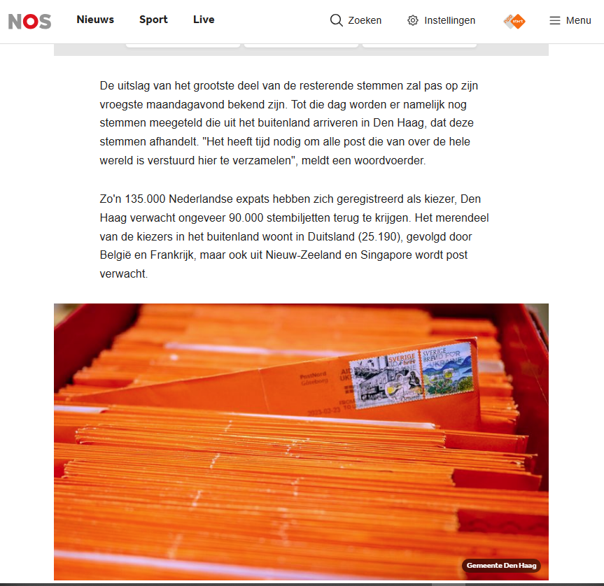 Kun je iets uitzoeken <a href="/TvanGroningen/">Thomas van Groningen</a>?

Hoe zit met #Briefstemmers? In #kieswet staat dat ze op dag #verkiezingen binnen moeten zijn

#Gemeente #DenHaag wil tegen #wet in #stemmen tot maandag/dinsdag mee gaan rekenen

Voordelig voor <a href="/RobJetten/">Rob Jetten</a> maar nadelig voor <a href="/geertwilderspvv/">Geert Wilders</a>!