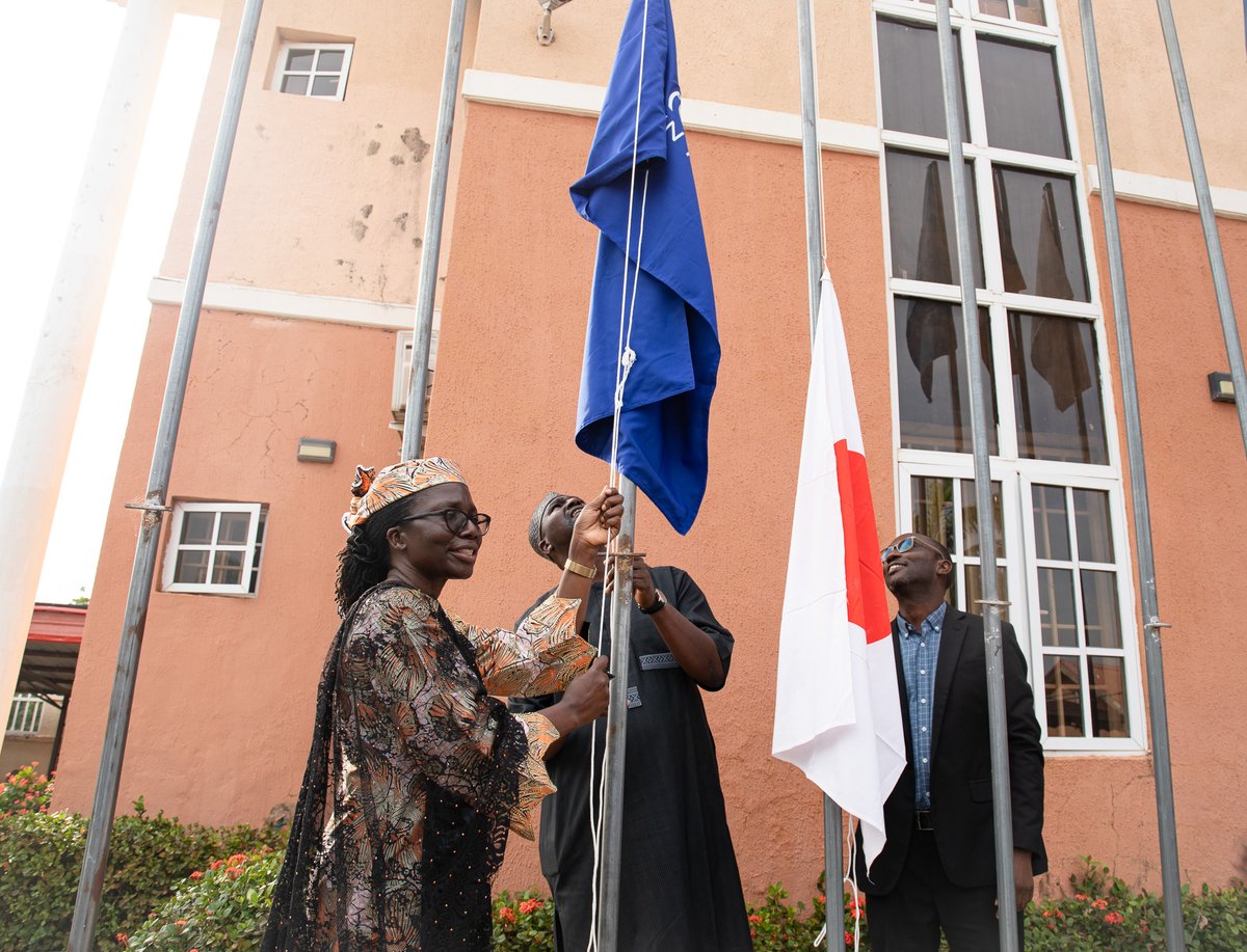 DimancheSh's tweet image. A proud moment as we raise the @UNmigration and @jica_direct_en flags at @adsphcda, a powerful symbol of partnership, progress &amp;amp; shared commitment to strengthening health services across #Adamawa.

Together, we can support communities on their journey to recovery &amp;amp; resilience.