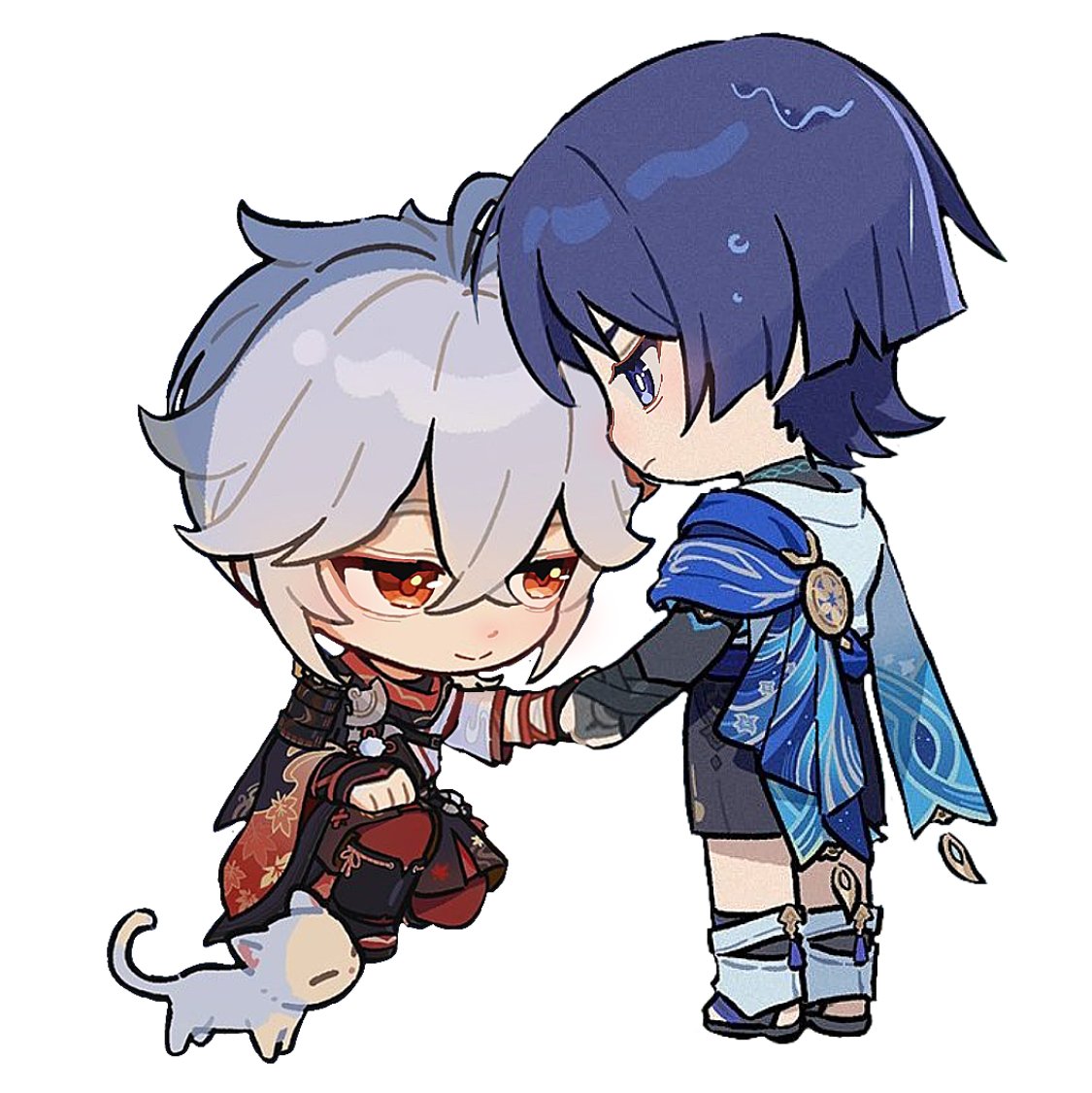 justyuki0_'s tweet image. my edit, lol.
KazuScara lover / October 2024 -&amp;gt; October 2025.
All are official art from Genshin.
#kazuscara #kzscr #GenshinImpact