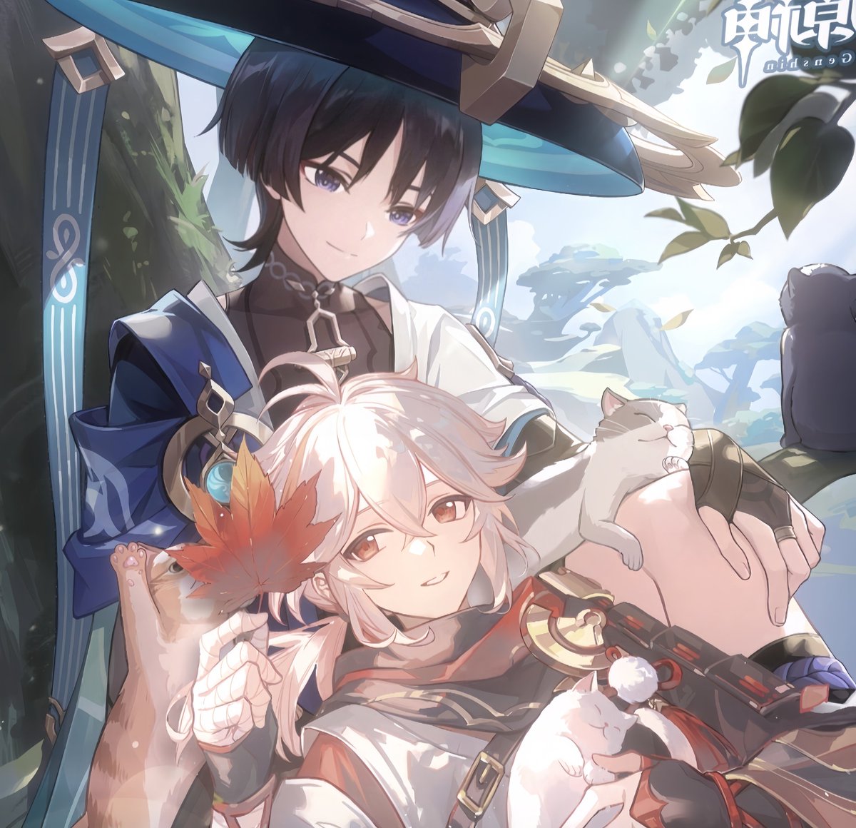 justyuki0_'s tweet image. my edit, lol.
KazuScara lover / October 2024 -&amp;gt; October 2025.
All are official art from Genshin.
#kazuscara #kzscr #GenshinImpact