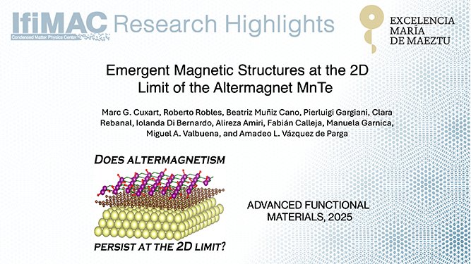 ⁉️Does Altermagnetism Persist at the 2D Limit? New article at Advanced Functional Materials 👇
ifimac.uam.es/research-highl…