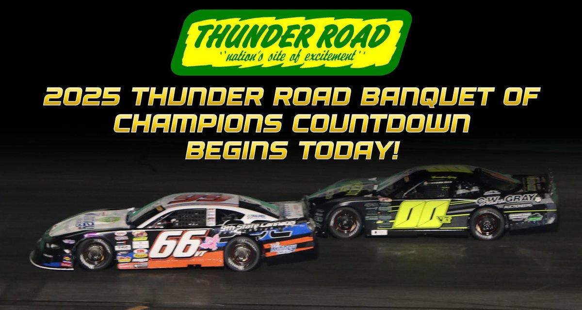 As has become tradition, we give our Thunder Road International Speedbowl season title winners their day in the spotlight each day leading up to the Banquet of Champions.

That countdown begins today as we are just over a week away from the prestigious Thunder Road International