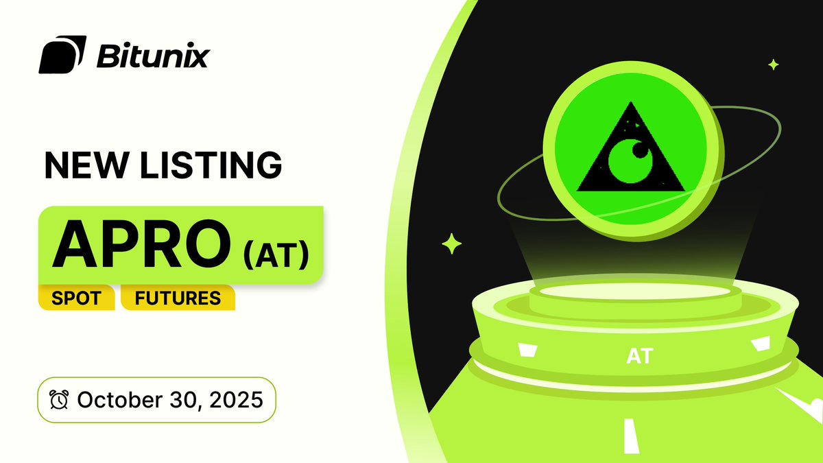 BitunixOfficial's tweet image. 📣 $AT @APRO_Oracle Trading is now available on Bitunix!
🚀 Spot Trading bitunix.com/spot-trade/ATU…
🔥 Futures Trading bitunix.com/contract-trade…
ℹ️ More Details bitunix.com/coin-introduce…