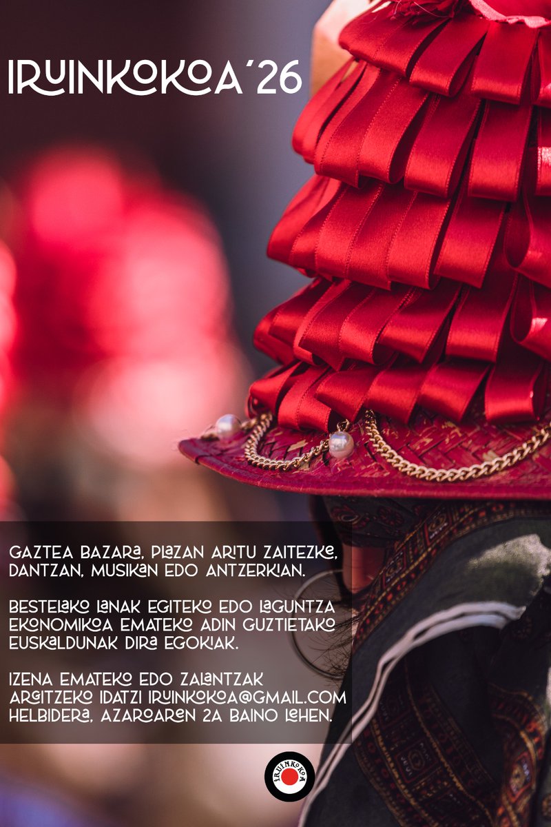 Gazte Euskalduna!

Batu zaitez <a href="/iruinkokoa/">Iruinkokoa</a>-ra, Iruñeko Iñauteri Euskalduna! Dantza, Musika, Antzerkia eta gehio!

Animatu eta zabaldu!