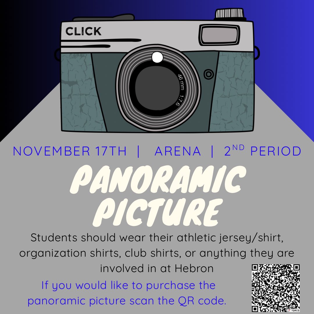 UPDATE!!!!! Panoramic picture has been moved to November 17th during 2nd period in the arena!!