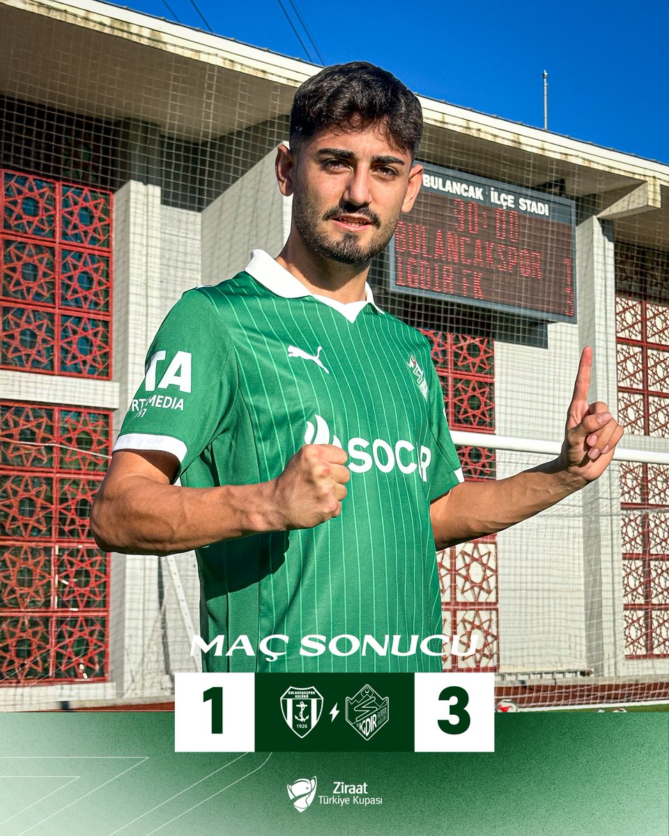 🏆 Ziraat Türkiye Kupası’nda 4. Tur’dayız!

1926 Bulancakspor 1-3 Alagöz Holding Iğdır FK