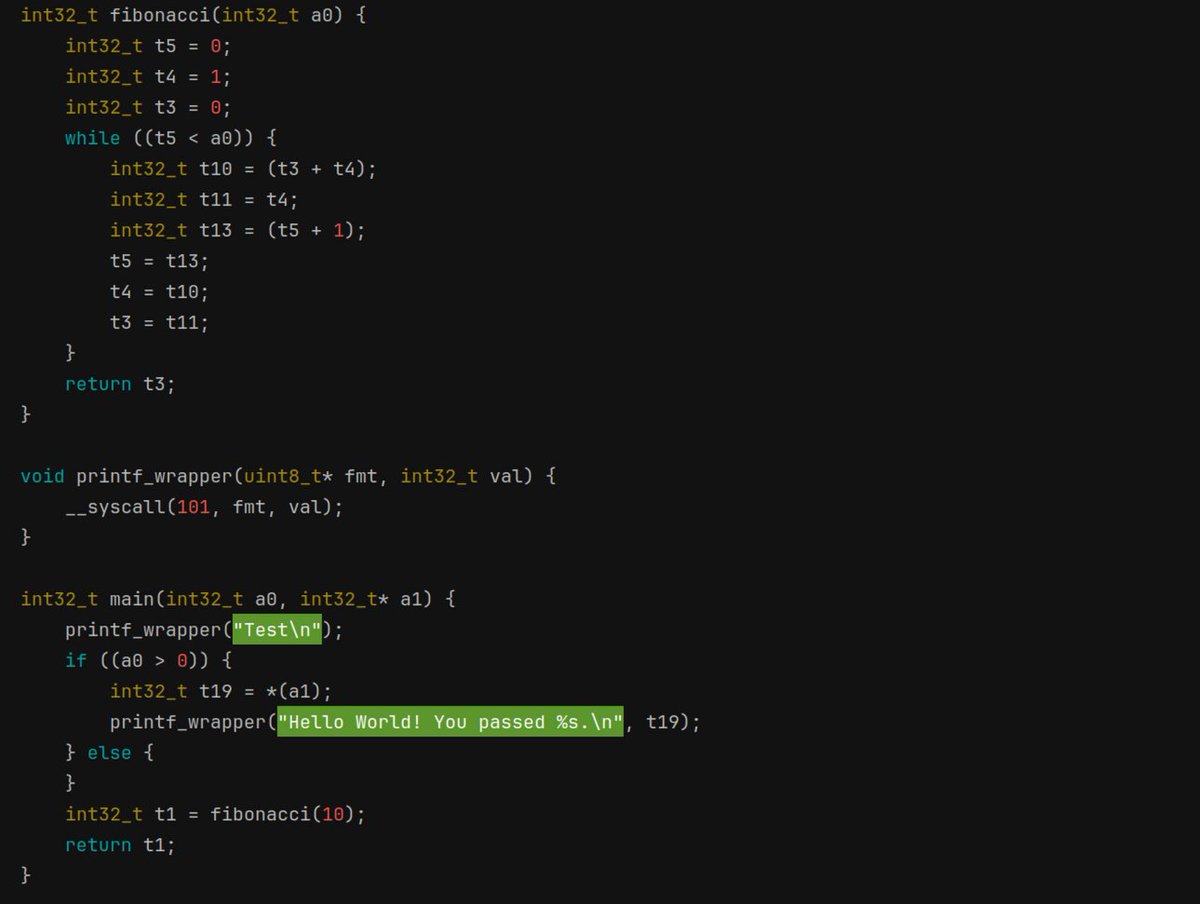 DennisStanistan's tweet image. the basics of the intermediate language is done including the translation from the IR to C (decompiler can be extended to other programming languages), it also has an emulator that can run the IR's instructions. now i need to take mips and convert it to my IR (the hardest part)