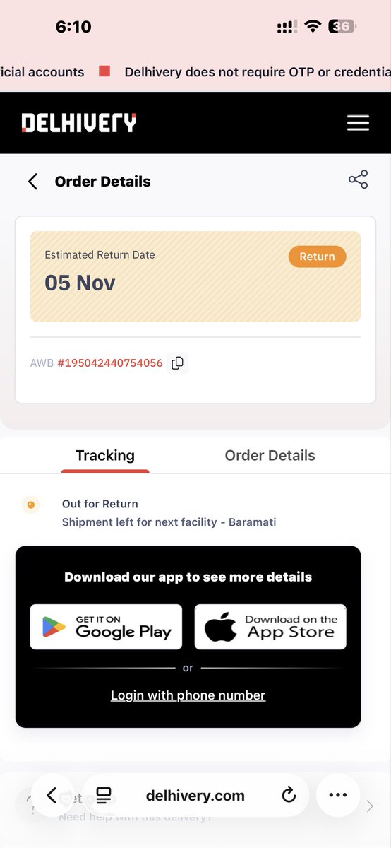 letfmgeserve's tweet photo. First of all the delivery was late and later in that without a single attempt of delivering parcel that too in city the parcel was retired without telling to customer https://t.co/2qse5FDSel