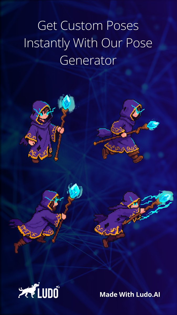 Bring your 2D characters to life with Ludo’s new Pose Editor. 

Generate custom poses in seconds for faster, more consistent animation.

Try it free at Ludo.ai.

#LudoAI #GameDev #IndieDev #AITool #GameDesign #SpriteGenerator
