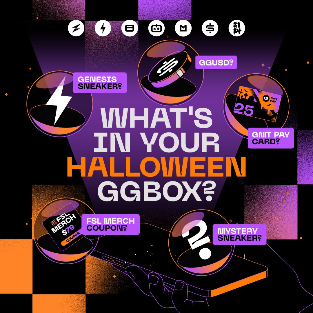 fslweb3's tweet image. 🎮 The Haunt Isn’t Over Yet…

Your Halloween GGBoxes are still waiting. 👻

Crack them open and see what dropped:
👟 Sneakers from @Stepnofficial, GGUSD, GMT Pay Cards, FSL merch, and a few mystery items we probably shouldn’t mention. 🍬

You’ve got until Oct 31st to open them.…